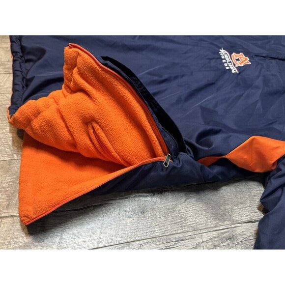 Auburn Tigers Jacket Mens 2XL Reversible‎ Nylon Fleece Pullover Pro Player Y2K - Picture 6 of 13
